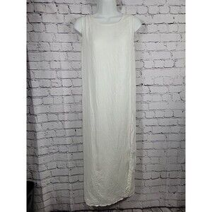 Hackwith Design House White Linen Sleeveless Maxi Dress Size Small?